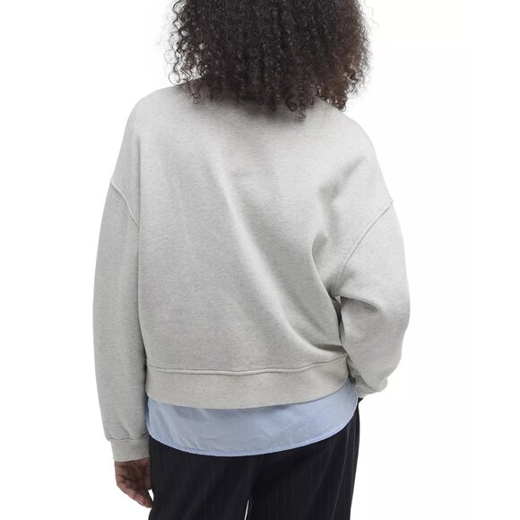 110$ Barbour Crew Neck Silverdale Pullover Sweatshirt Women's Size 6 White - Picture 2 of 5